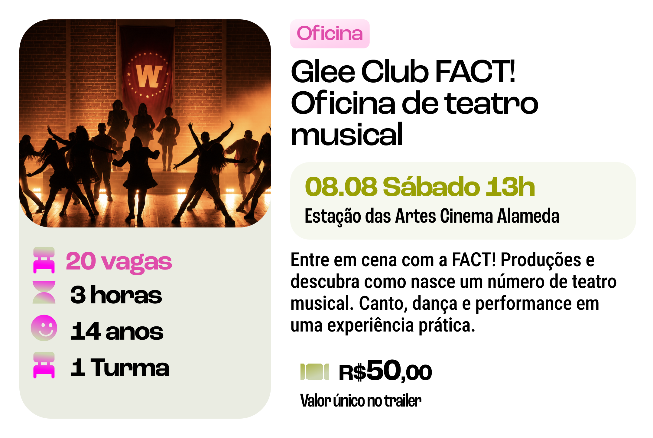 Oficina "Glee Club FACT! - oficina de teatro musical"